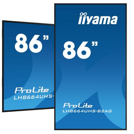 iiyama ProLite LH8664UHS-B2AG - 86" Diagonal Class (85.6" viewable) LED-backlit LCD display - digital signage - with built-in SoC media player - Android - 4K UHD (2160p) 3840 x 2160 - black - 0