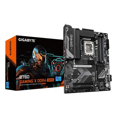 Gigabyte B760 GAMING X DDR4 GEN5 - Motherboard - ATX - LGA1700 Socket - B760 Chipset - USB-C 3.2 Gen2, USB 3.2 Gen 1 - 2.5 Gigabit LAN - onboard graphics (CPU required) - HD Audio (8-channel) - 0