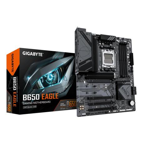 Gigabyte B650 EAGLE - Motherboard - ATX - Socket AM5 - AMD B650 Chipset - USB-C 3.2 Gen 1, USB 3.2 Gen 2, USB 3.2 Gen 1 - Gigabit LAN - onboard graphics (CPU required) - HD Audio (8-channel) - 0