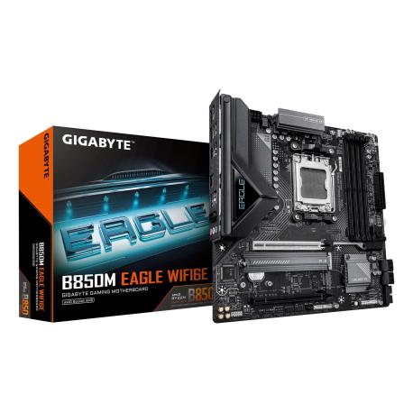 Gigabyte B850M EAGLE WIFI6E - Motherboard - micro ATX - Socket AM5 - AMD B850 Chipset - USB-C 3.2 Gen2, USB 3.2 Gen 2, USB 3.2 Gen 1 - 2.5 Gigabit LAN, Wi-Fi 6E, Bluetooth - onboard graphics (CPU required) - HD Audio (8-channel) - 0