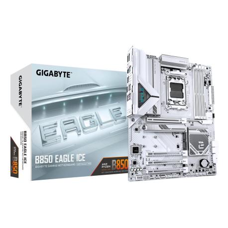 Gigabyte B850 EAGLE ICE - Motherboard - ATX - Socket AM5 - AMD B850 Chipset - USB-C 3.2 Gen 1, USB 3.2 Gen 2, USB 3.2 Gen 1 - Gigabit LAN - onboard graphics (CPU required) - HD Audio (8-channel) - 0