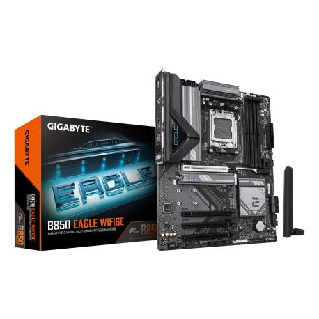 Gigabyte B850 EAGLE WIFI6E - Motherboard - ATX - Socket AM5 - AMD B850 Chipset - USB-C 3.2 Gen 1, USB 3.2 Gen 2, USB 3.2 Gen 1 - Wi-Fi 6E, Bluetooth, Gigabit LAN - onboard graphics (CPU required) - HD Audio (8-channel) - 0