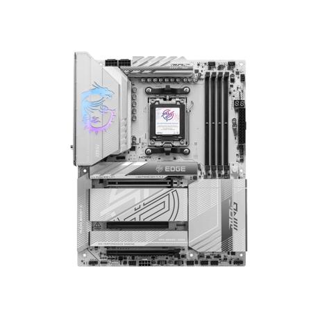 MSI MPG X870E EDGE TI WIFI - Motherboard - ATX - Socket AM5 - AMD X870E Chipset - USB4, USB-C 3.2 Gen 2x2, USB-C 3.2 Gen2, USB 3.2 Gen 2, USB 3.2 Gen 1 - 5 Gigabit Ethernet, Wi-Fi 7, Bluetooth - onboard graphics (CPU required) - HD Audio (8-channel) - 1