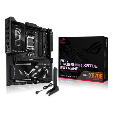 ASUS ROG CROSSHAIR X870E EXTREME - Motherboard - ATX - Socket AM5 - AMD X870E Chipset - USB4, USB-C 3.2 Gen2, USB 3.2 Gen 2, USB-C 3.2 Gen 2x2, USB 3.2 Gen 1 - Wi-Fi 7, Bluetooth, 5 Gigabit Ethernet, 10 Gigabit LAN - onboard graphics (CPU required) - HD Audio (8-channel) - 0
