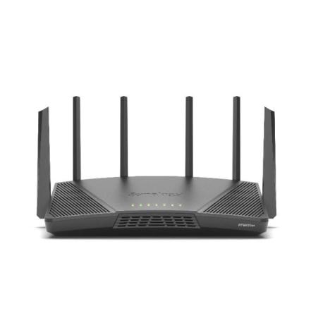 Synology RT6600AX - Wireless router - 4-port switch - GigE, 2.5 GigE - WAN ports: 2 - 802.11a / b / g / n / ac / ax - Tri-Band - 1