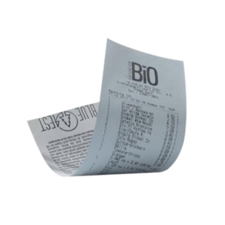 Blue4est Receipt roll, thermal paper, 57mm, longlife, EC-Cash, light blue - 0