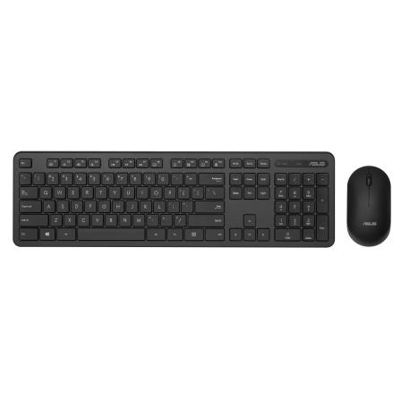 ASUS CW100 - Keyboard and mouse set - wireless - 2.4 GHz - QWERTY - Italian - black - 0
