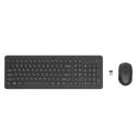 HP 330 - Keyboard and mouse set - wireless - 2.4 GHz - QWERTY - English - black - for OMEN 25L by HP; HP 14, 15, 17, 24; ENVY x360; Pavilion Gaming TG01; Spectre x360