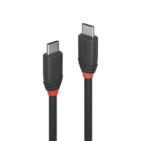 Lindy Black Line - USB cable - USB-C (M) to USB-C (M) - USB 3.1 - 3 A - 1.5 m - black - 0