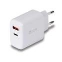 Lindy - Power adapter - 30 Watt - 3 A - PD 3.0 - 2 output connectors (4 pin USB Type A  /  24 pin USB-C) - white