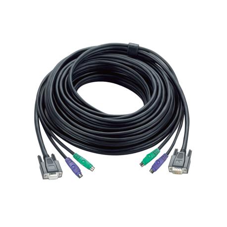 ATEN - Keyboard / video / mouse (KVM) cable - PS / 2, HD-15 (VGA) to PS / 2, HD-15 (VGA) - 1.8 m - black - 0