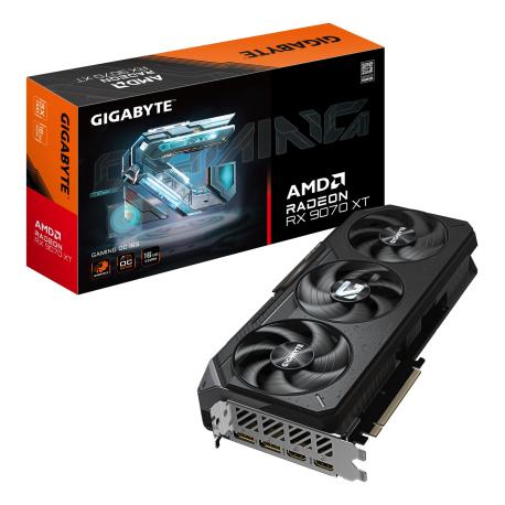 Gigabyte Radeon RX 9070 XT GAMING OC 16G - Graphics card - Radeon RX 9070 XT - 16 GB GDDR6 - PCI Express 5.0 - 2 x DisplayPort, 2 x HDMI - 0