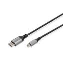 DIGITUS - DisplayPort cable - Mini DisplayPort (M) to DisplayPort (M) - DisplayPort 1.4 - 2 m - 8K60Hz (7680 x 4320) support, 4K144Hz support - black
