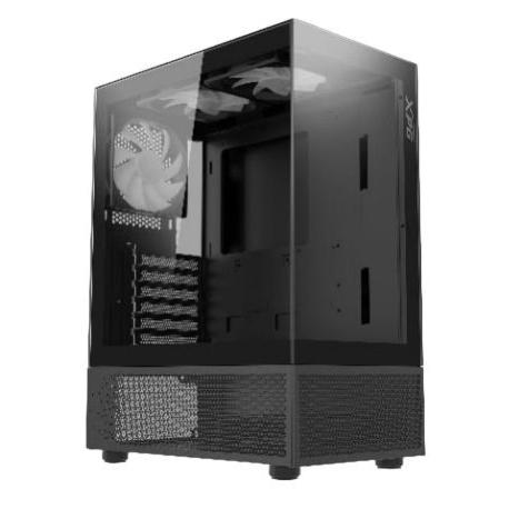 XPG Invader - Mid tower - ATX - windowed side panel (tempered glass) - no power supply - black - USB / Audio - 0
