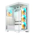 Gigabyte C500 PANORAMIC STEALTH ICE - Mid tower - ATX - windowed side panel (tempered glass) - no power supply (ATX) - white - USB/Audio