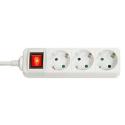 LINDY - Power strip - AC 250 V - 3500 Watt - output connectors: 3 - 1.4 m - white