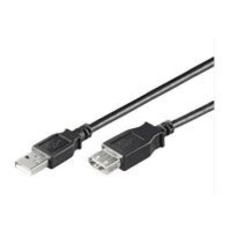 wentronic - USB extension cable - USB (M) to USB (F) - USB 2.0 - 30 cm - black - 0