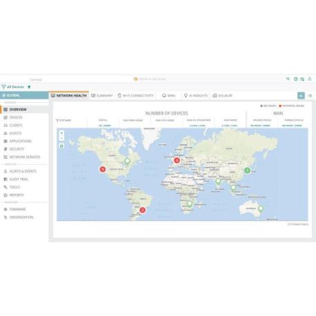HPE Aruba Central Foundation - Subscription licence (3 years) - 1 switch (24 ports) - hosted - ESD - 0