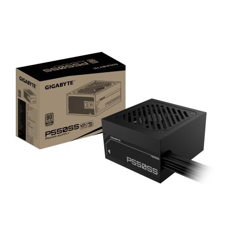 Gigabyte P550SS - Power supply (internal) - ATX12V 3.0 /  EPS12V - 80 PLUS Silver - AC 155-240 V - 550 Watt - active PFC - 0