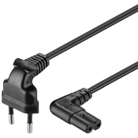 goobay NK 104 S-200 TV - Power cable - IEC 60320 C7 to Europlug (M) - AC 250 V - 2 m - black - 0