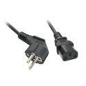 Lindy Schuko IEC Mains Cable - Power cable - CEE 7 / 7 angled to IEC 60320 C13 - 70 cm - molded - black