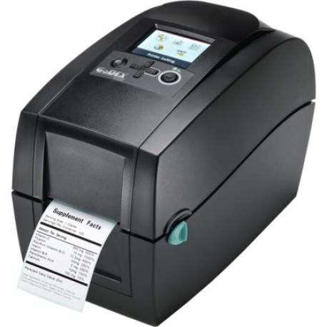 Godex RT230i - Label printer - direct thermal  /  thermal transfer - Roll (6 cm) - 300 dpi - up to 127 mm / sec - USB 2.0, LAN, serial, USB host - 0