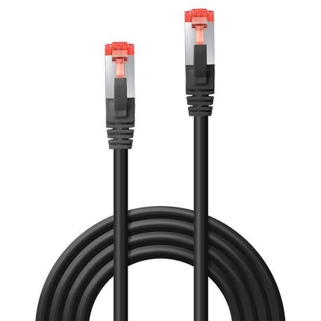 Lindy Basic - Patch cable - RJ-45 (M) to RJ-45 (M) - 50 cm - SFTP, PiMF - CAT 6 - molded, snagless, stranded - black - 0