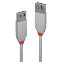 Lindy Anthra Line - USB extension cable - USB (M) to USB (F) - USB 2.0 - 2 m - round - grey