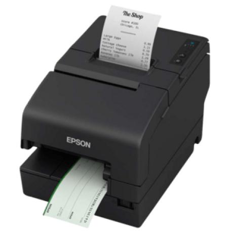 Epson TM H6000VI-116 - Receipt printer - thermal line  /  dot-matrix - 230 x 297 mm, Roll (7.95 cm) - 180 x 180 dpi - 9 pin - up to 500 mm / sec - USB 2.0, LAN, USB 2.0 host - cutter - partial-cut cutter - black - 0