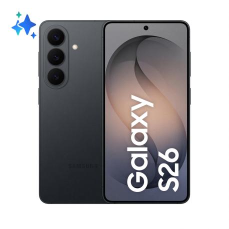 Samsung Galaxy S26 - 5G smartphone - dual-SIM - RAM 12 GB  /  Internal Memory 512 GB - OLED display - 6.3" - 2340 x 1080 pixels (120 Hz) - 3x rear cameras 50 MP, 12 MP, 10 MP - front camera 12 MP - black - 0