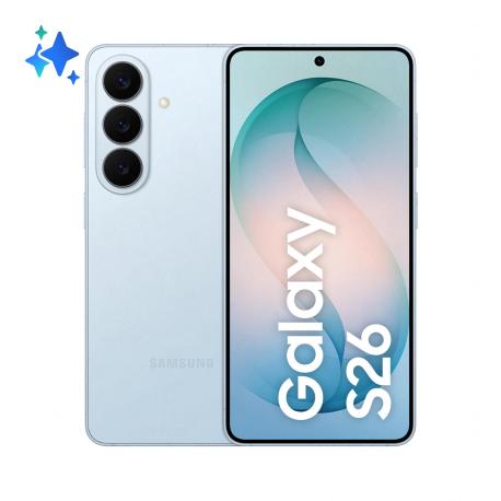 Samsung Galaxy S26 - 5G smartphone - dual-SIM - RAM 12 GB  /  Internal Memory 512 GB - OLED display - 6.3" - 2340 x 1080 pixels (120 Hz) - 3x rear cameras 50 MP, 12 MP, 10 MP - front camera 12 MP - sky blue - 0
