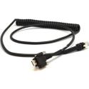 Zebra - Power cable - USB (M) locking - 3.66 m - coiled - for Zebra DS3608, DS3678, LI3608, LI3678