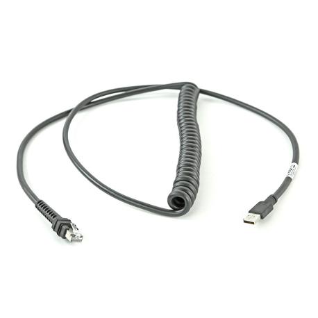 Zebra - USB cable - USB (M) - 2.74 m - coiled - 0