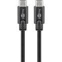 goobay - USB cable - USB-C (M) to USB-C (M) - USB 3.1 - 50 cm - black