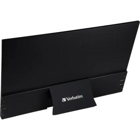 Verbatim PMT-15 - LED monitor - 15.6" - portable - touchscreen - 1920 x 1080 Full HD (1080p) - IPS - 1000:1 - HDMI, 2xUSB-C - speakers - 2