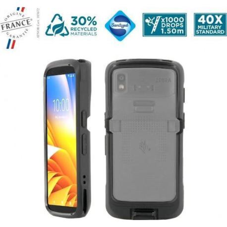 Mobilis PROTECH - Back cover for data collection terminal - rugged - trigger compatible - black - for Zebra HC20, HC50, TC22, TC27 - 1