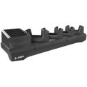Multi-slot cradle to charge up to four TC53/TC58,TC53e/TC58e/TC53e-RFID devices and four batteries, Includes grey shims for devi
