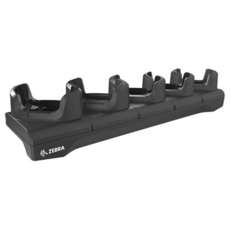 Five-slot Ethernet cradle to charge TC53 / TC58, TC53e / TC58e / TC53e-RFID devices, Includes five black shims for a device with - 0