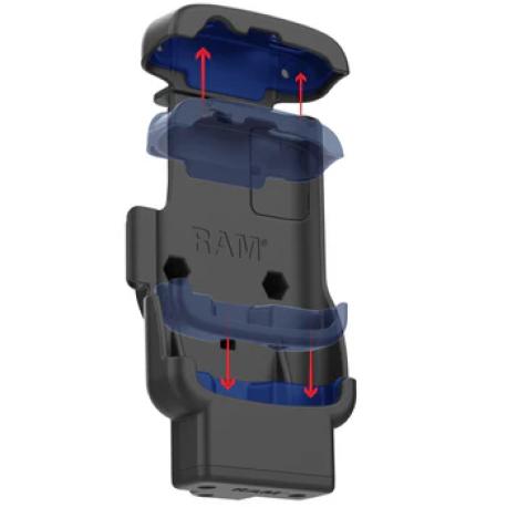 RAM - Handheld docking cradle - locking, form-fit, powered - for Zebra TC22, TC27 - 2
