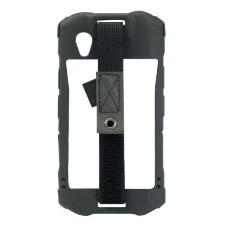 Mobilis PROTECH - Back cover for data collection terminal - rugged - hand strap - 30% recycled material - black - 0