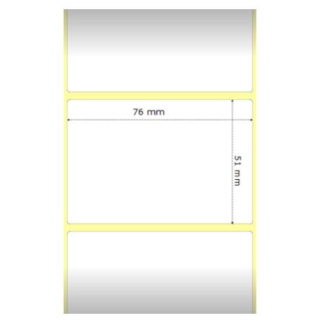Zebra Direct 1100 - Matte - permanent rubber adhesive - perforated - white - 50.8 x 76.2 mm 16440 pcs. (12 roll(s) x 1370) paper - for LP 2642, 2742; Zebra GX420; GK Series GK420; G-Series GC420; LP 2844; TLP 2844, 3742, 38XX - 0