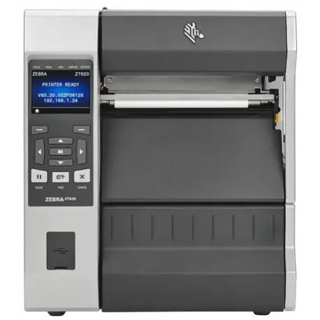 Zebra ZT620 - Label printer - direct thermal \/ thermal transfer - Roll (17 cm) - 300 dpi - up to 305 mm\/sec - USB 2.0, serial, Gigabit LAN, USB host, Bluetooth 5.3 - cutter - tear bar - 0