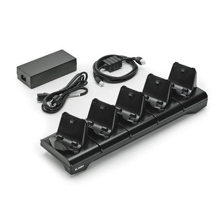 Zebra 5-Slot Docking Cradle - Printer charging cradle - output connectors: 5 - United States - for Zebra ZQ310 Mobile Receipt Printer, ZQ320, ZQ320 Mobile Receipt Printer - 0