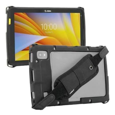 Mobilis PROTECH - Back cover for tablet - rugged - with hand strap - black - 8" - for Zebra ET40 (8 in), ET45 (8 in) - 0