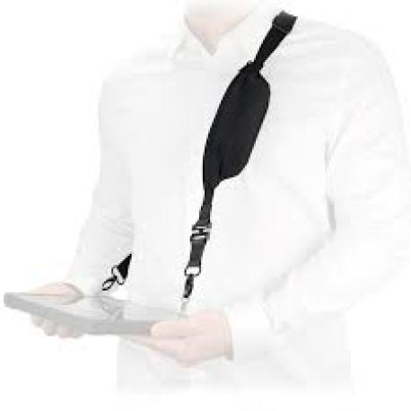 Mobilis - Shoulder strap for carrying case - universal, with secure opening system, expandable pocket, 2 attachment points - black - 0
