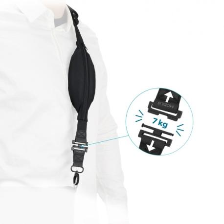 Mobilis - Shoulder strap for carrying case - universal, with secure opening system, expandable pocket, 2 attachment points - black - 2