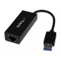 StarTech.com USB 3.0 to Gigabit Ethernet Adapter - 10 / 100 / 1000 NIC Network Adapter - USB 3.0 Laptop to RJ45 LAN (USB31000S) - Network adapter - USB 3.0 - Gigabit Ethernet - black