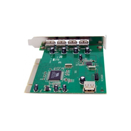 StarTech.com 7 Port PCI USB Card Adapter - PCI to USB 2.0 Controller Adapter Card - Full Profile Expansion Card (PCIUSB7) - USB adapter - PCI - USB, USB 2.0 - 7 ports - 1
