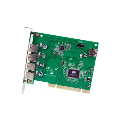 StarTech.com 7 Port PCI USB Card Adapter - PCI to USB 2.0 Controller Adapter Card - Full Profile Expansion Card (PCIUSB7) - USB adapter - PCI - USB, USB 2.0 - 7 ports - 3