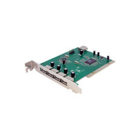 StarTech.com 7 Port PCI USB Card Adapter - PCI to USB 2.0 Controller Adapter Card - Full Profile Expansion Card (PCIUSB7) - USB adapter - PCI - USB, USB 2.0 - 7 ports - 5